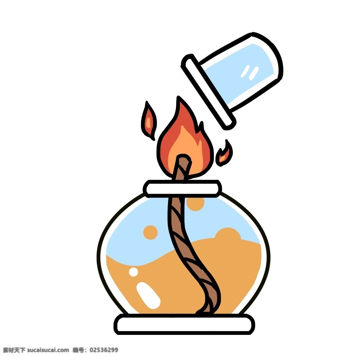 化学 仪器 酒精灯 插画 燃烧的酒精灯 卡通插画 化学仪器 化学器具 化学用品 化学插画 红色的火焰