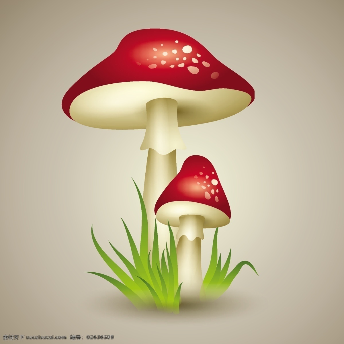 蘑菇 卡通蘑菇 黄色蘑菇 蘑菇伞 食用菌 童话故事 矢量蘑菇