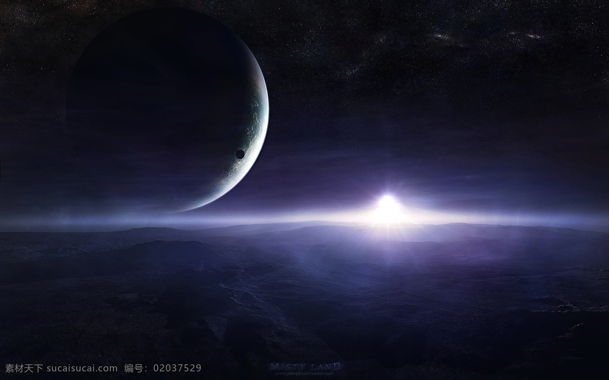 宇宙 地球 月亮 太阳 图 素材图 高清 背景 紫色 黑色