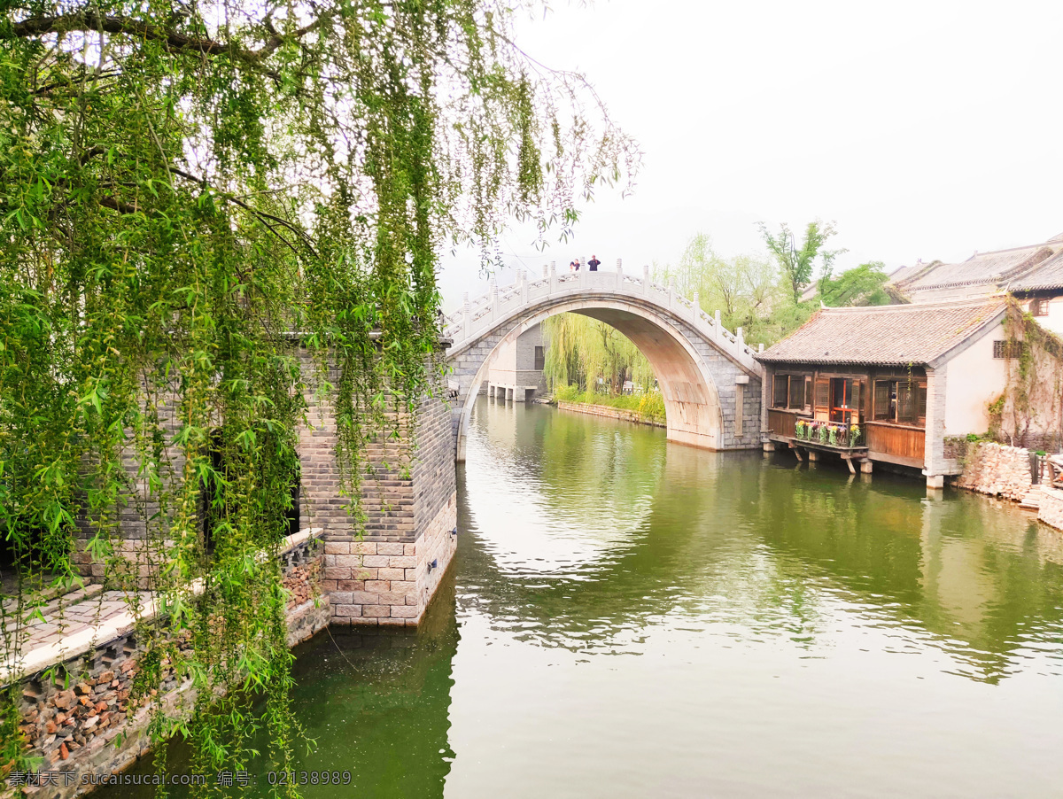 湖水 古北水镇 水 古镇 风景 自然 桥 树 园林 长廊 旅游摄影 自然风景