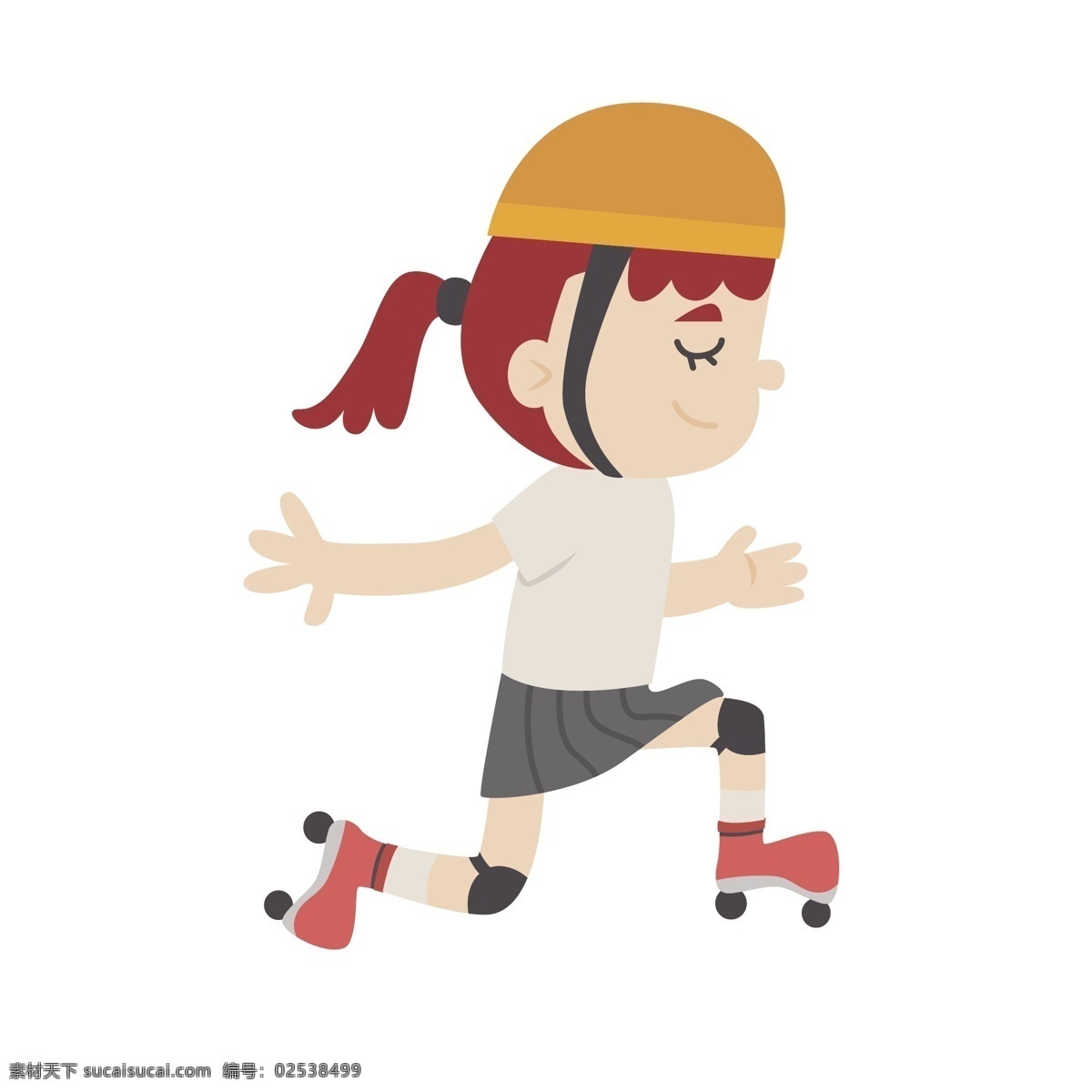溜冰 女孩 矢量 小女孩 卡通 卡通女孩 卡通小女孩 可爱 可爱的 可爱的女孩 溜冰女孩