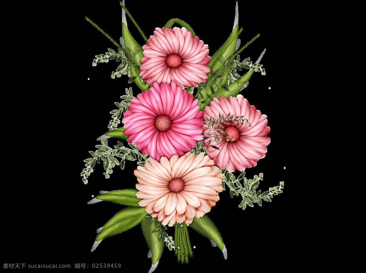 卡通 红色 鲜花 元素 png元素 花朵 免抠元素 透明素材 植物
