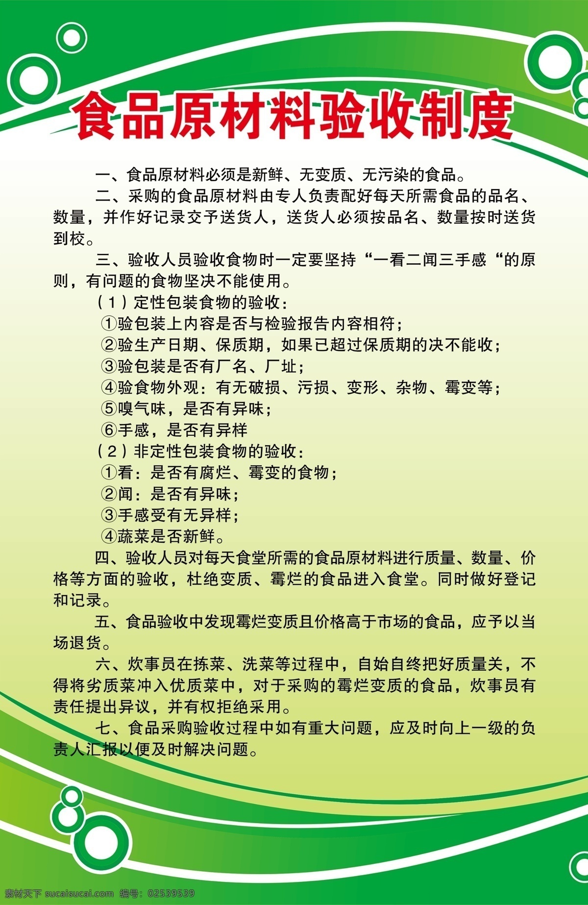 食品 原材料 验收 制度 食品验收制度 原材料验收 食品制度 原材料制度 食品验收