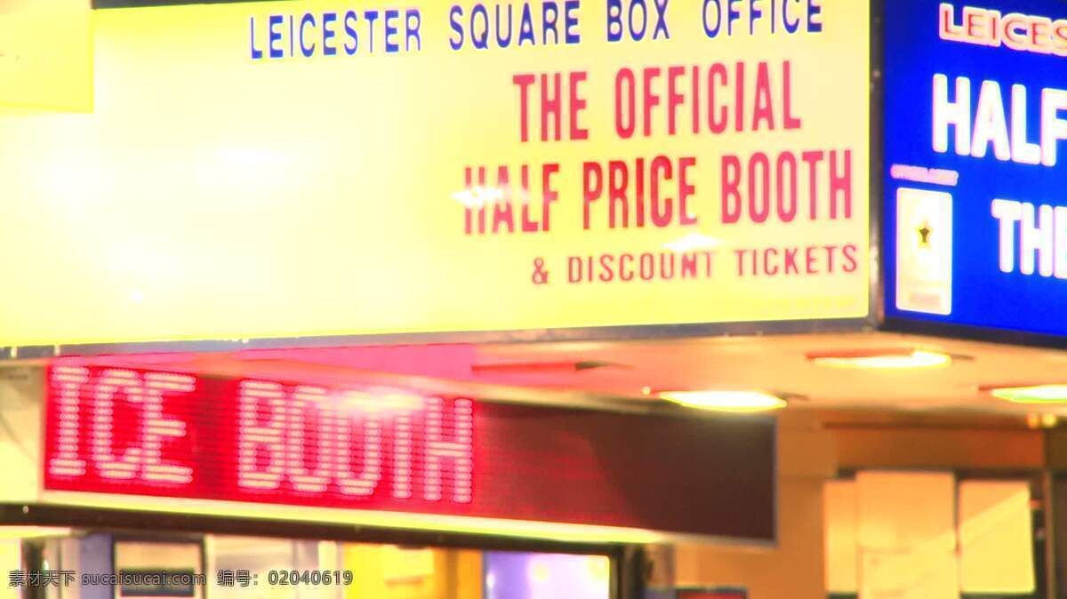 票房的迹象 摘要 城镇和城市 箱 办公室 剧院 门票 娱乐 喜剧片 演奏 表演 显示 莱斯特 广场 伦敦 英国 gb 标志 夜间 城市 灯