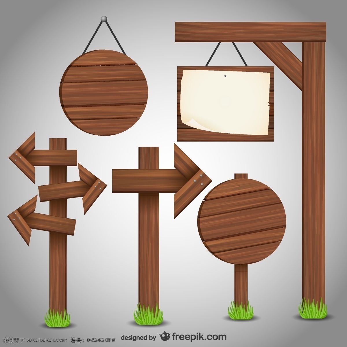木牌 指示牌 挂牌 箭头 路标 矢量图 木制牌 其他矢量图