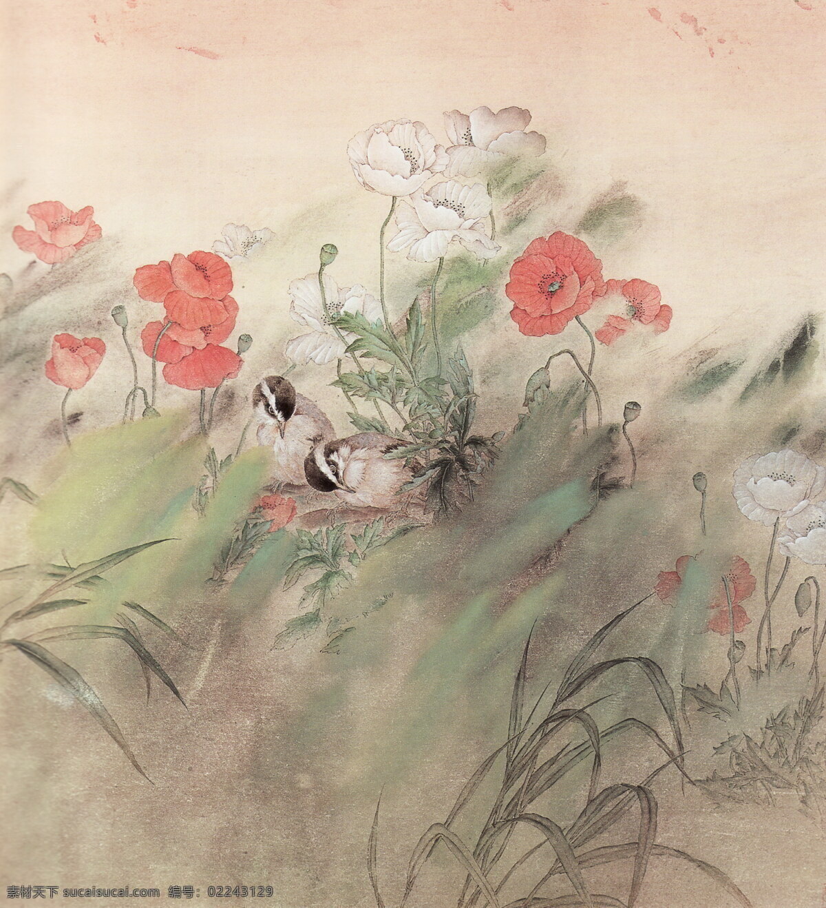 动物 风景画 工笔画 国画 花 绘画书法 绿叶 鸟 虞美人 设计素材 模板下载 线描 中国画 植物 树木 大师作品 工笔画花草 鲜花 叶子 小鸟 当代 中国 工笔 走兽 花鸟画 文化艺术 家居装饰素材 山水风景画