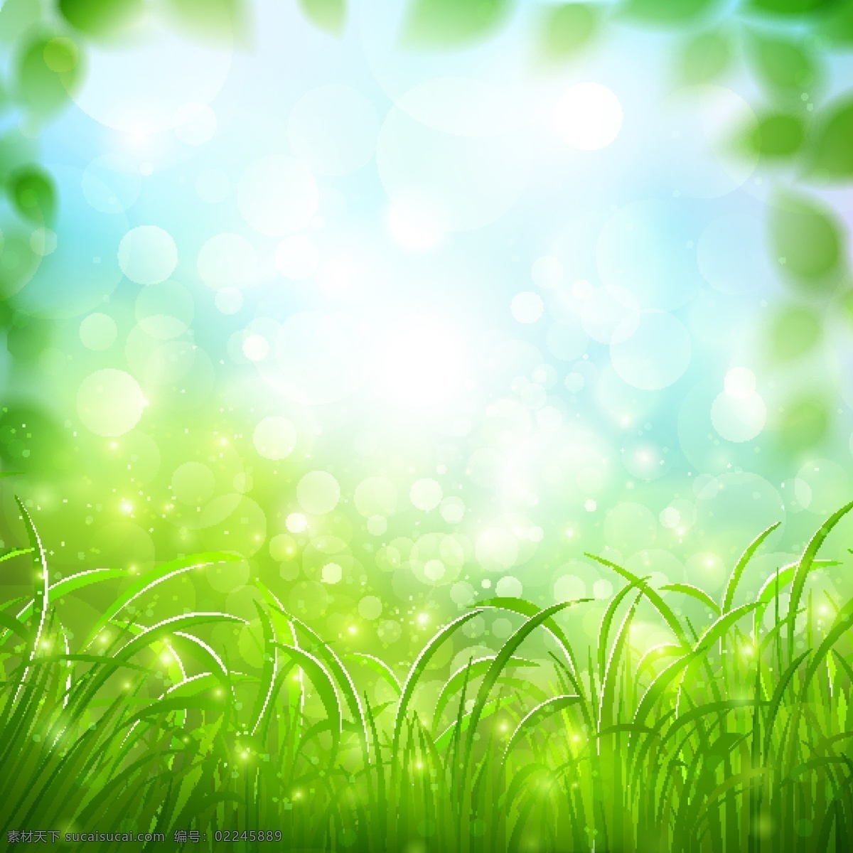 吸入性 背景 矢量 绿 草 背景矢量 光晕 绿色的草 矢量背景 矢量图 花纹花边