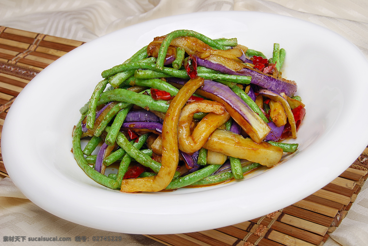 豆角烧茄子 菜谱设计 菜品图库 菜谱制作 菜品图库下载 传统美食 餐饮美食