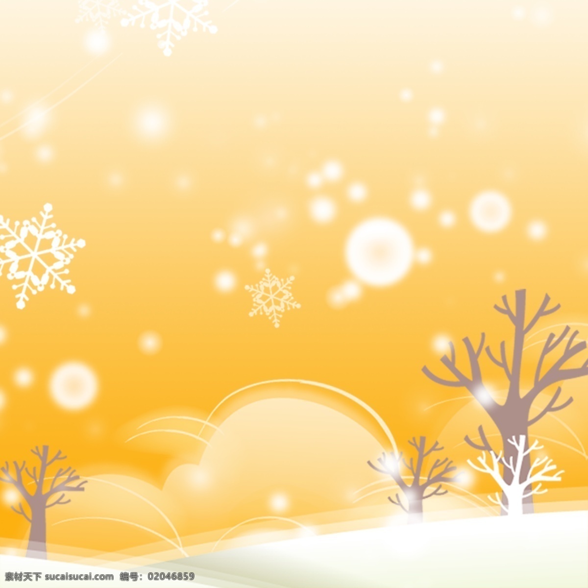冬季背景 冬季插画 冬天 广告设计模板 源文件 冬季 氛围 模板下载 冬季氛围 写意背景 黄色