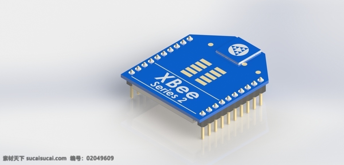 s2芯片 xbee 芯片 zigbee 3d模型素材 其他3d模型