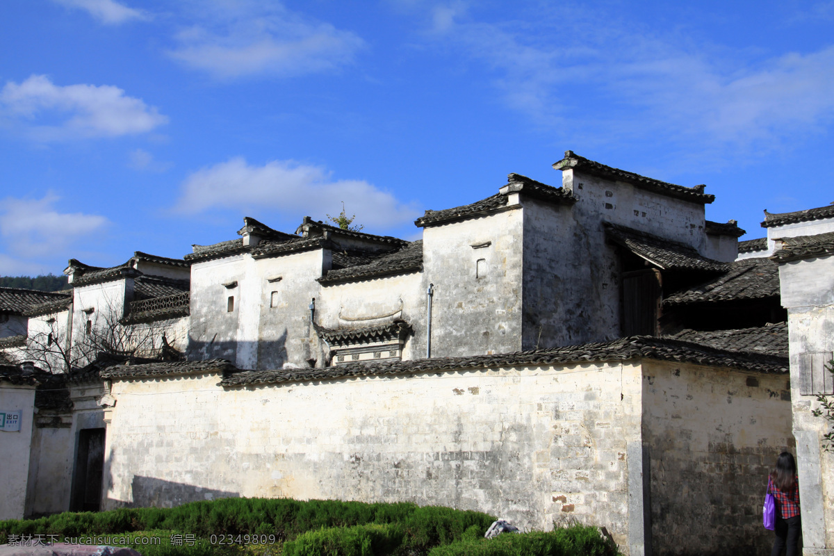 西递 徽派建筑 粉墙黛瓦 安徽 古村落 民居 翘角 牌坊 建筑摄影 建筑园林
