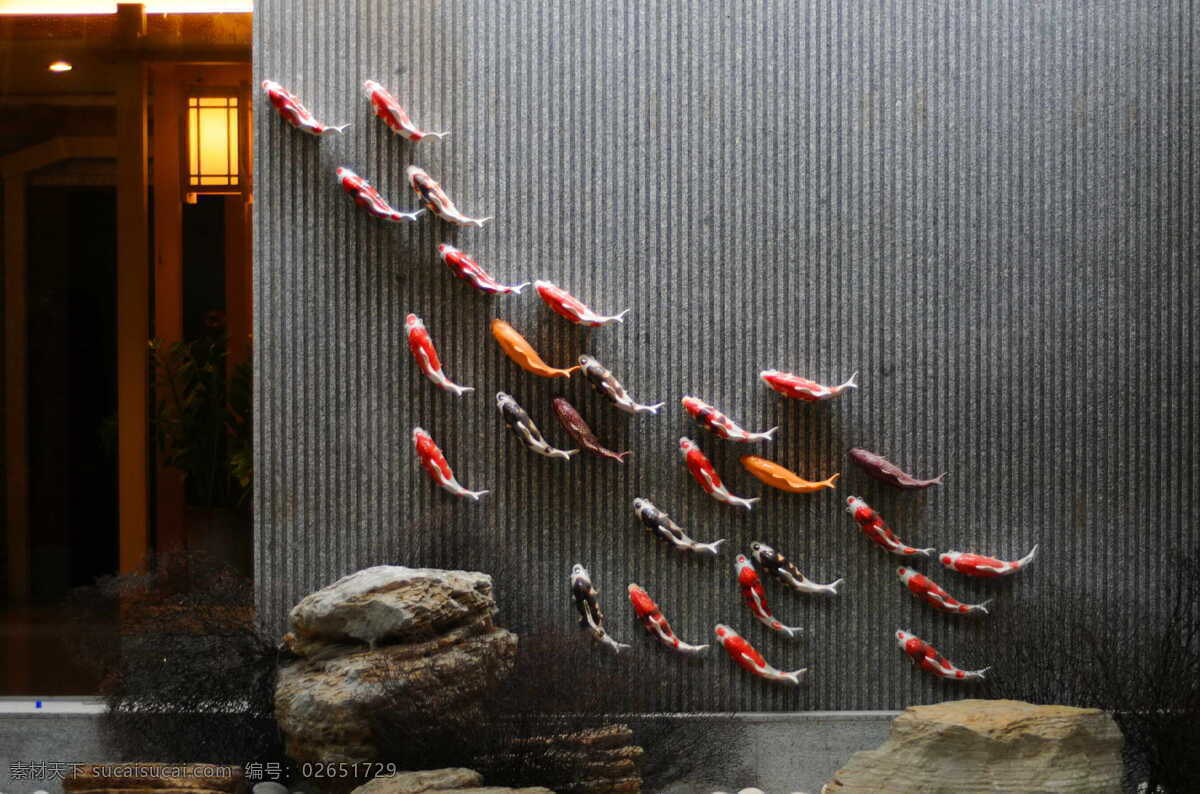 创意 墙 背景墙 创意墙 建筑园林 室内摄影 鱼 psd源文件