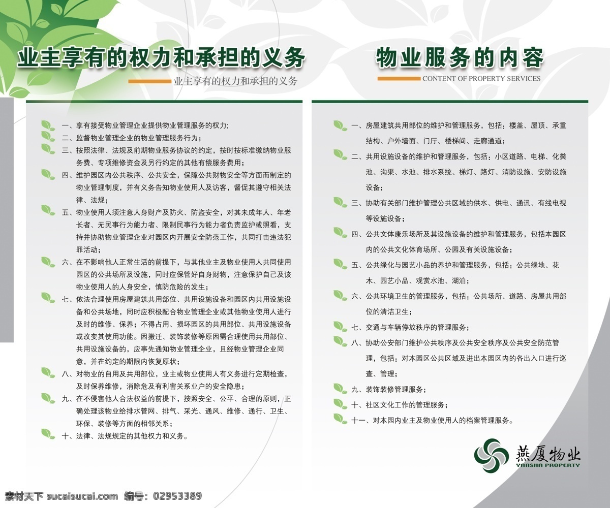 物业管理 制度 展板 物业 管理制度 规章制度 海报 服务 义务 承担 业主