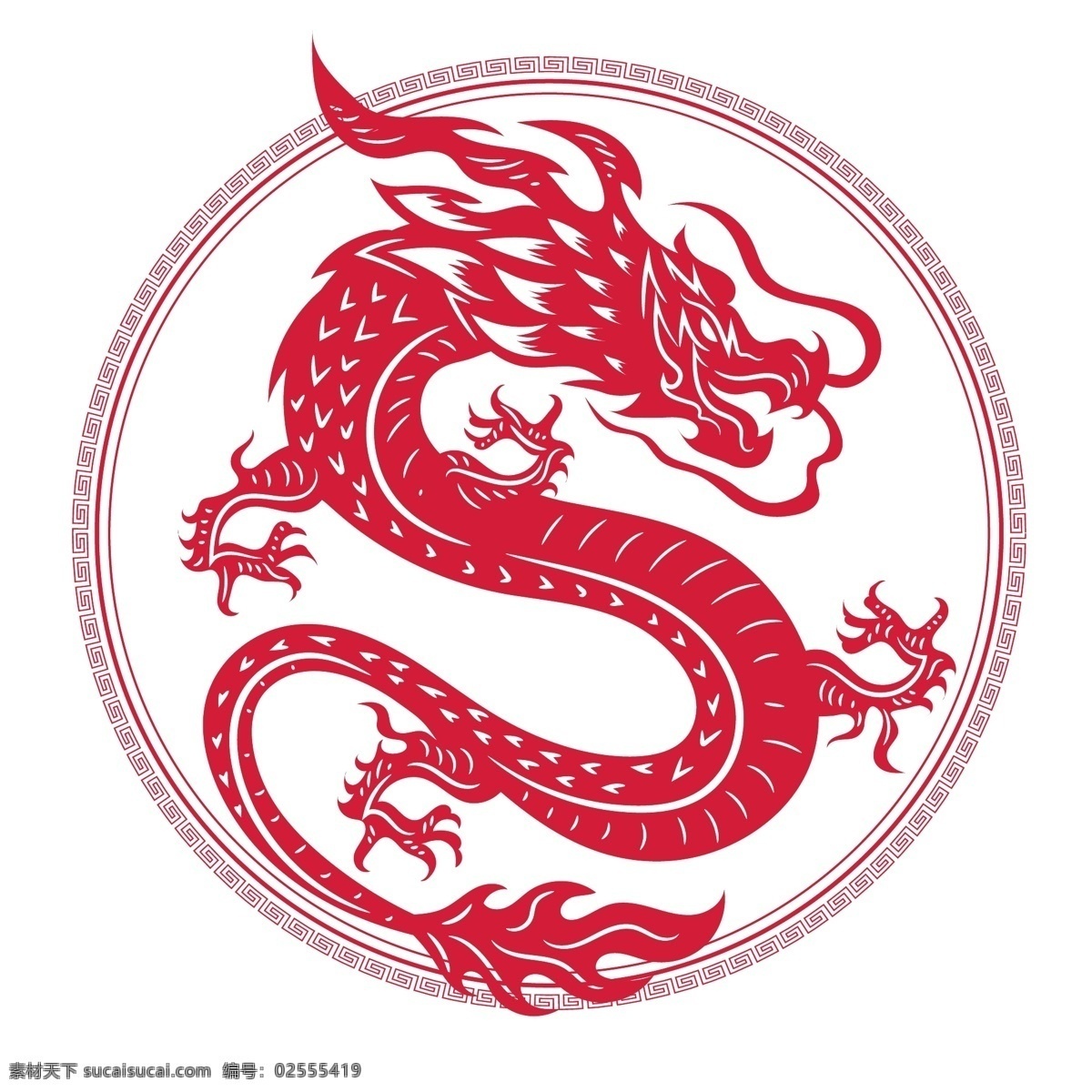 中国龙 龙 神龙 西方龙 手绘神龙 龙图腾 飞龙 生物世界