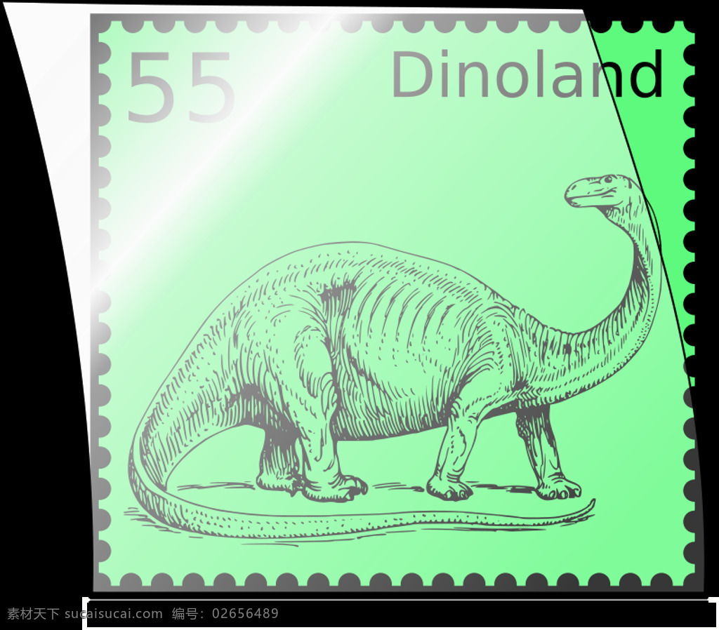 恐龙 邮票 贴 颜色 我是怎么做的 集邮 逼真的 混音 邮票贴 插画集