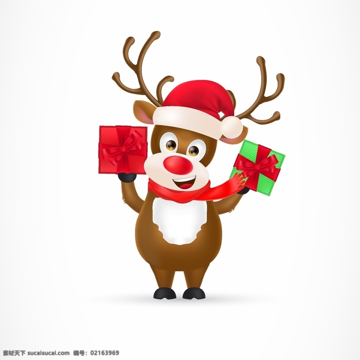 圣诞 卡通 驯鹿 动物 节日素材 卡通驯鹿 圣诞节 圣诞素材 圣诞驯鹿素材 圣诞元素 矢量动物
