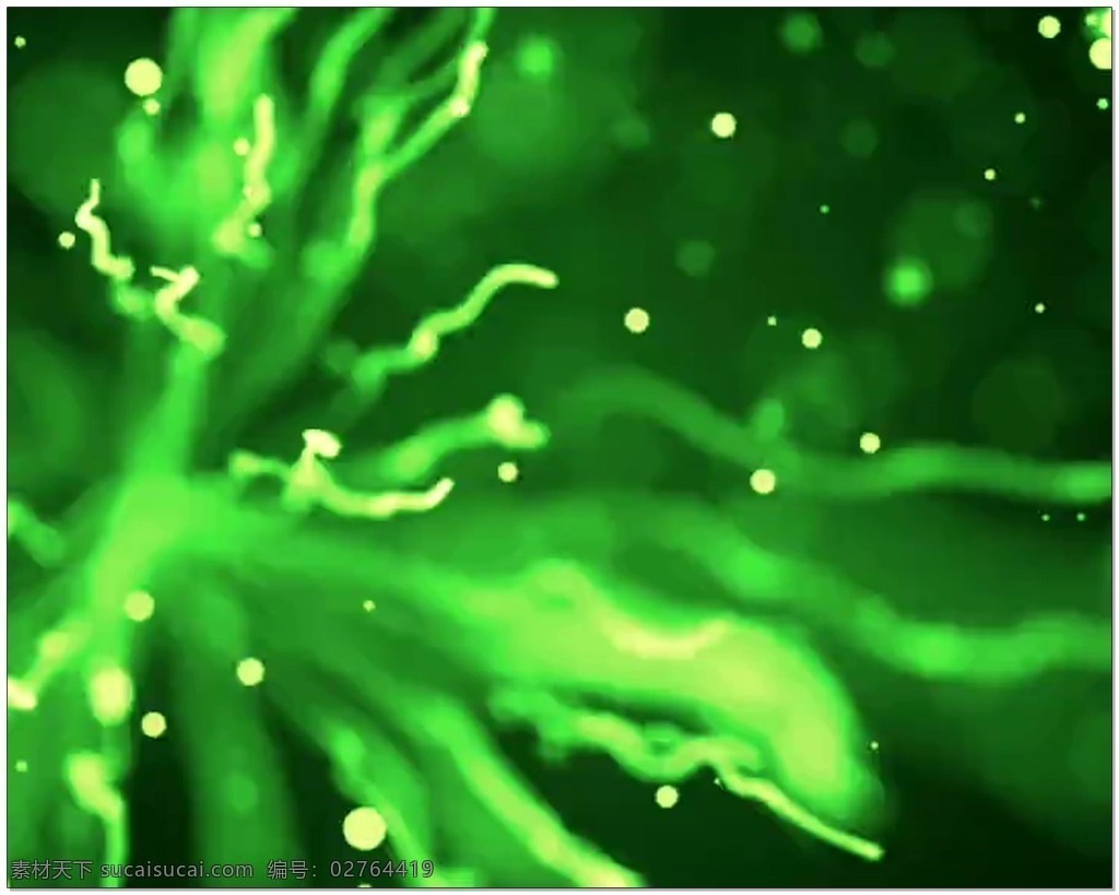 3d 动画 视频 绿色 烟花 光芒 视频素材 动态视频素材