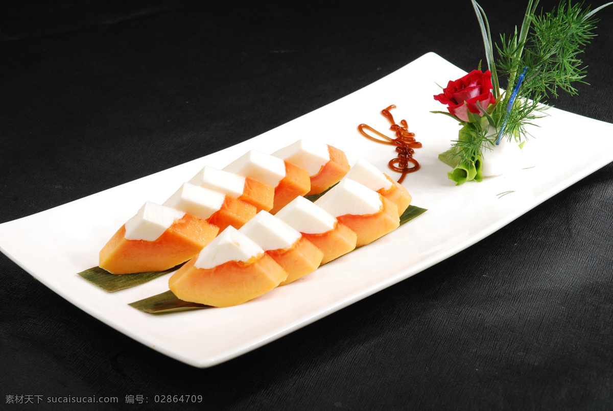 鲜奶木瓜 美食 传统美食 餐饮美食 高清菜谱用图