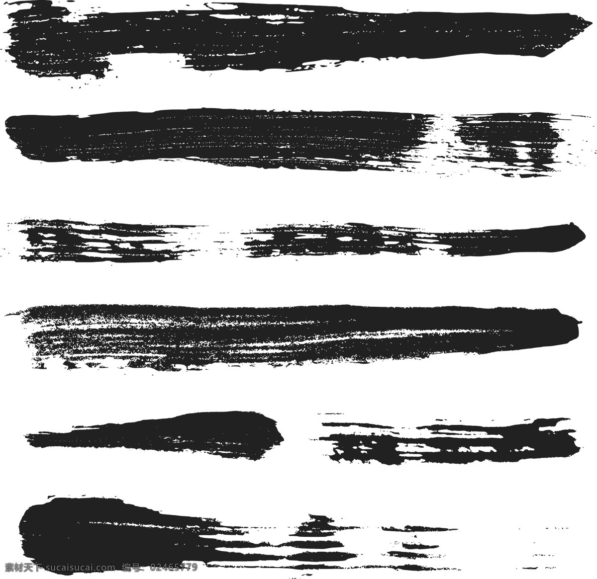 黑色手绘笔触 抽象的 手 油漆 刷子 黑色 油墨 中风 画笔 画笔描边艺术 笔画 手绘 画 白色
