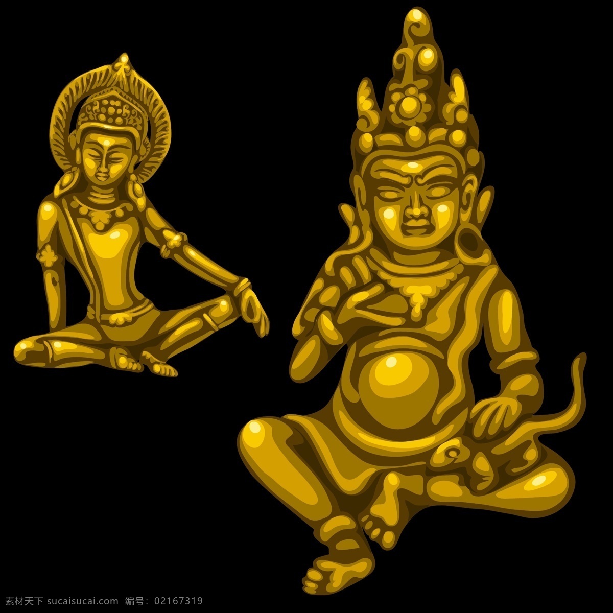 金色泰国佛像 金色 佛像 传统 泰国 艺术