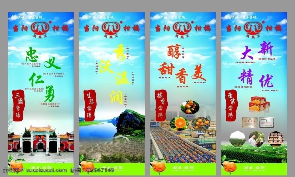 柑橘展板 农业展板 柑橘 桔 蓝天 农业 生态果园 生态柑橘 绿色食品 密桔 其他设计 矢量