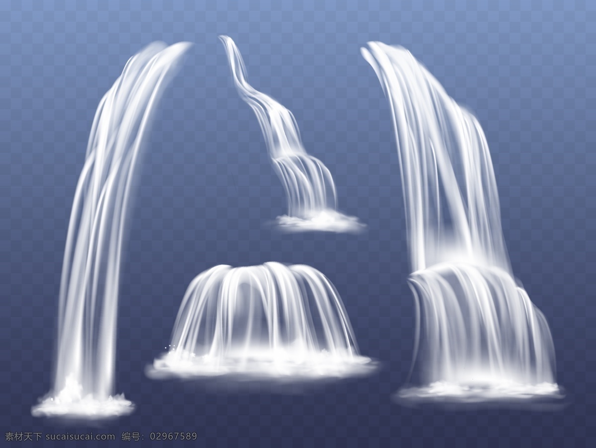 瀑布 矢量 素材图片 瀑布矢量素材 瀑布矢量 瀑布素材 流水 共享设计矢量
