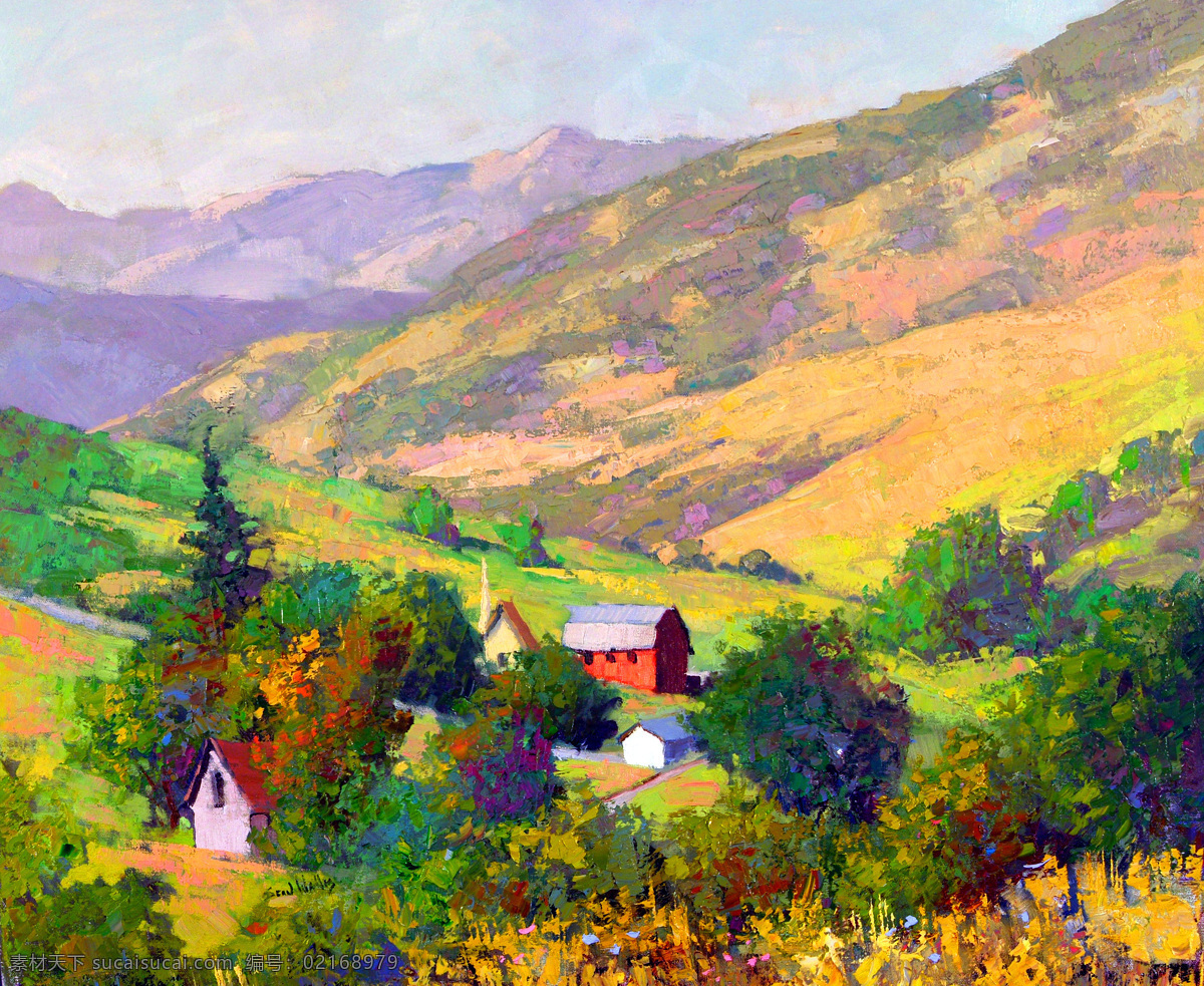 村落 村庄 风景 风景画 挂画 绘画 绘画书法 景色 油画 山村 小景 设计素材 模板下载 山村小景 油画风景 艺术 油画艺术 山间村庄 山峦 山脉 山村景色 西方油画 欧美油画 油画作品 文化艺术 装饰素材 山水风景画