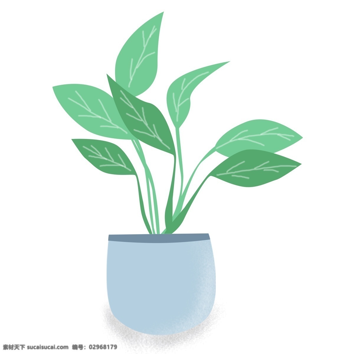 卡通 手绘 盆栽 插画 免扣素材 透明素材 卡通素材 可爱 植物 清新
