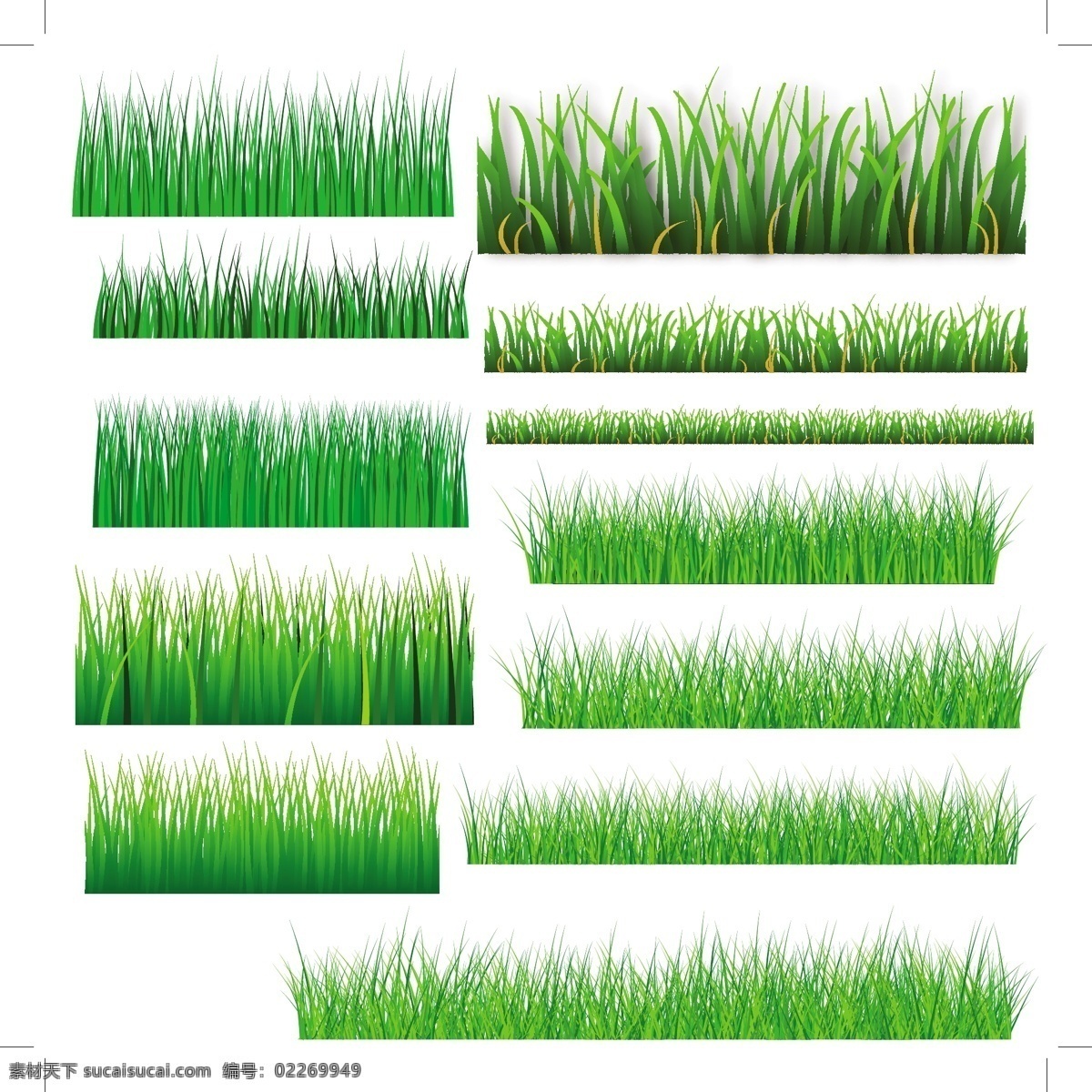 草地绿草矢量 草地 绿草 手绘 绿色 矢量 绿 草 花草 主题 生物世界