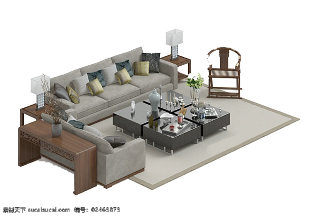 精品 模型 模板下载 免费 素材图片 室内 家具 3d设计模型 现代沙发 3d设计 max 白色
