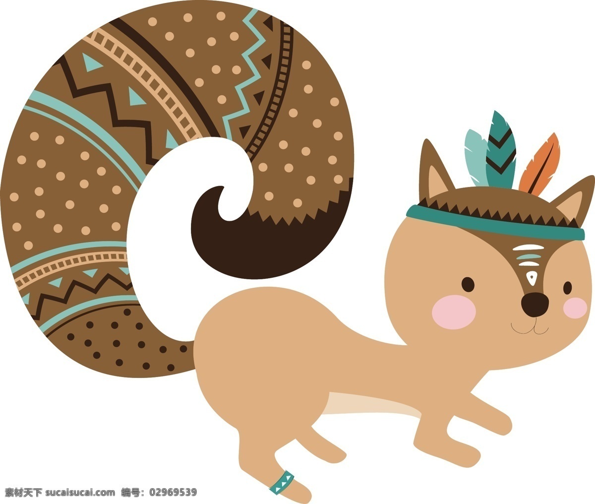 卡通动物 卡通 可爱 原始部落 猫头鹰 熊 狐狸 动物 卡片 儿童 生日 海报 背景 矢量素材 原始 部落