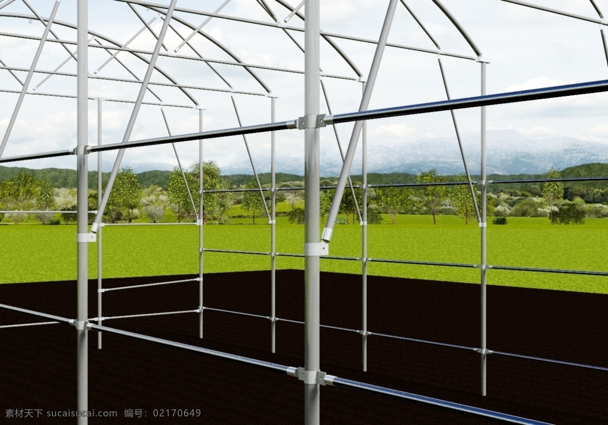 水培 温室 主体 结构 工业设计 3d模型素材 建筑模型