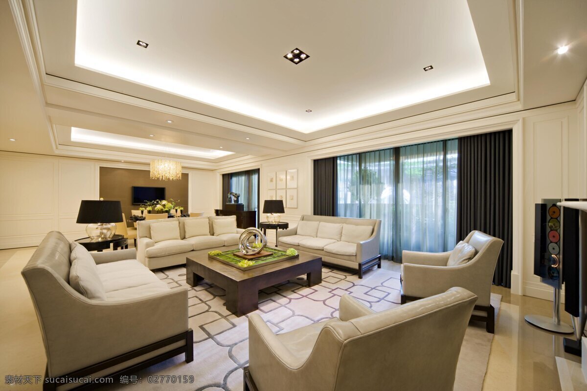 欧式简约客厅 客厅效果图 沙发组合 简欧客厅 家装效果图 客厅 3d设计 室内模型