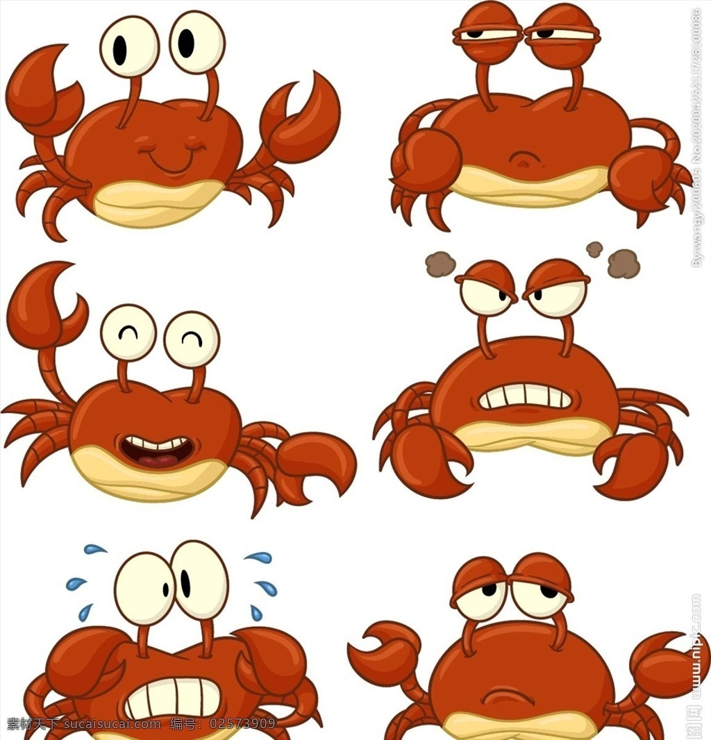 矢量螃蟹 水彩 手绘 彩绘 鱼 卡通螃蟹 手绘螃蟹 螃蟹插画 螃蟹剪影 水彩螃蟹 螃蟹素材 螃蟹 生物世界 海洋世界 海底世界