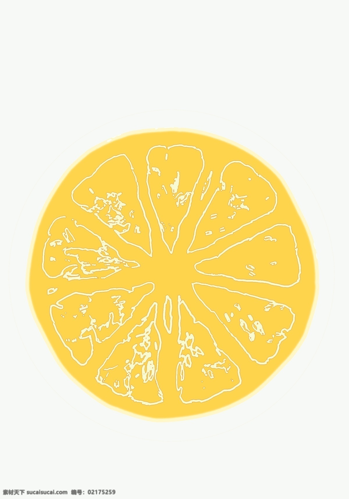 黄色橘子 黄色 橘子 线条化
