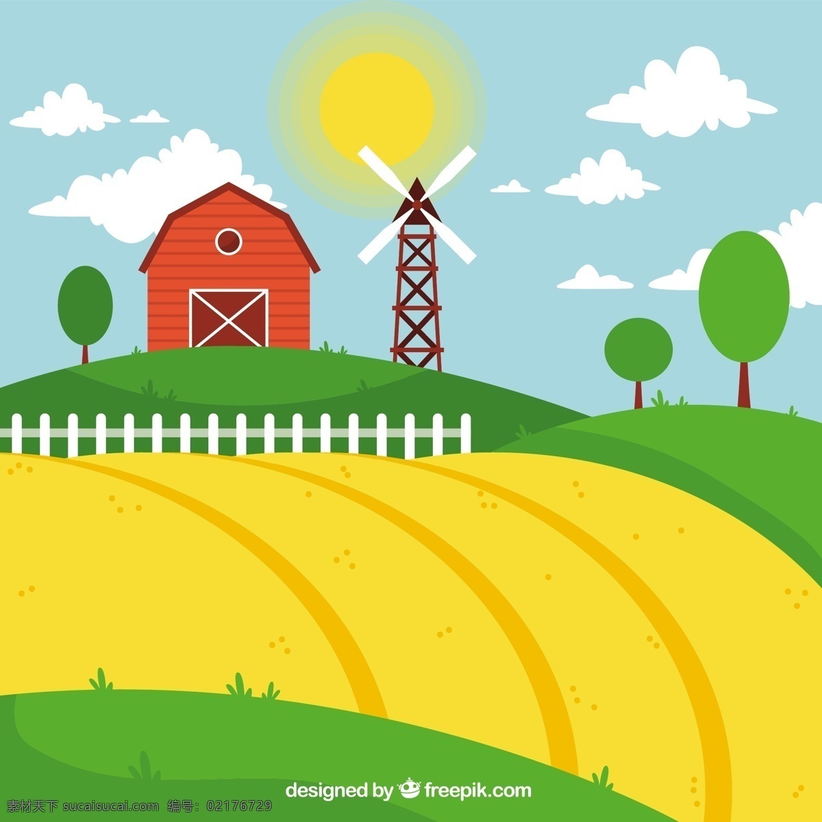 农场景观 太阳 自然 牧场 红色 景观 蔬菜 生态 有机 环境 围栏 开发 地面 土地 一天 友好 谷仓 农场 农村 磨