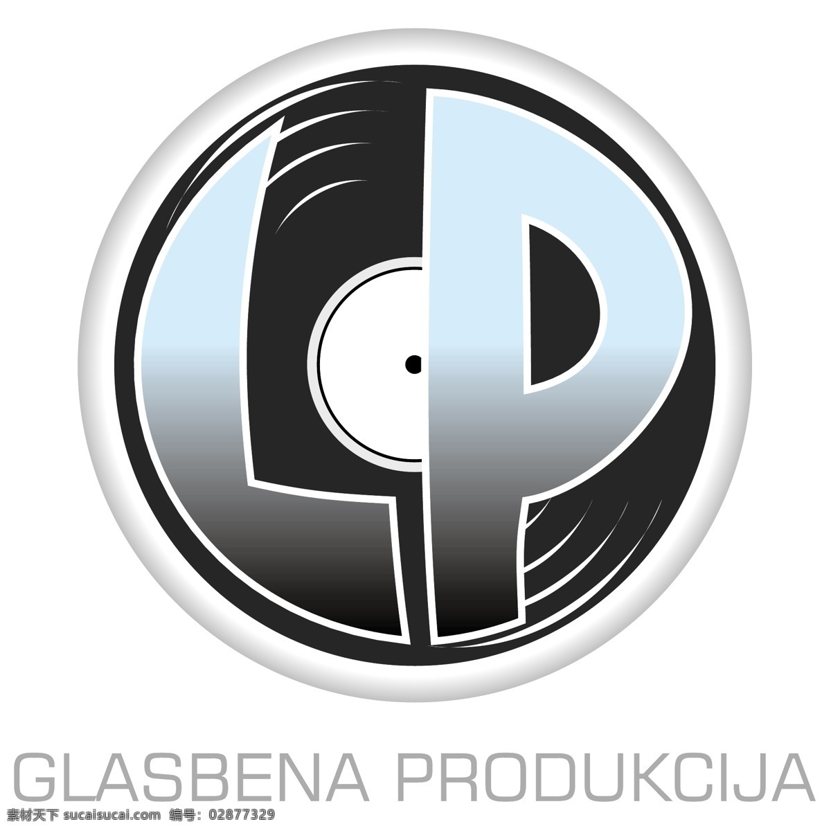 唱片公司 glasbena d o 免费的lp 公司 标志 免费 白色