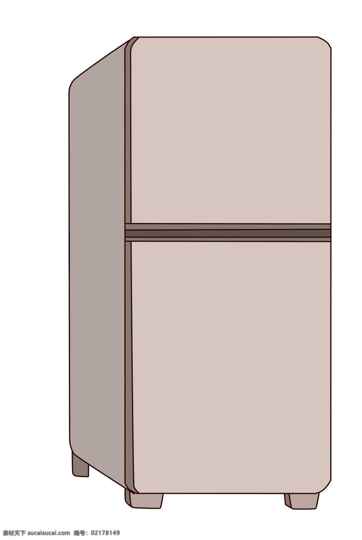 家具 电器 冰箱 插画 厨房 家庭 电器家电冰箱 双门冰箱插画 冷藏 冷冻 冰箱插画