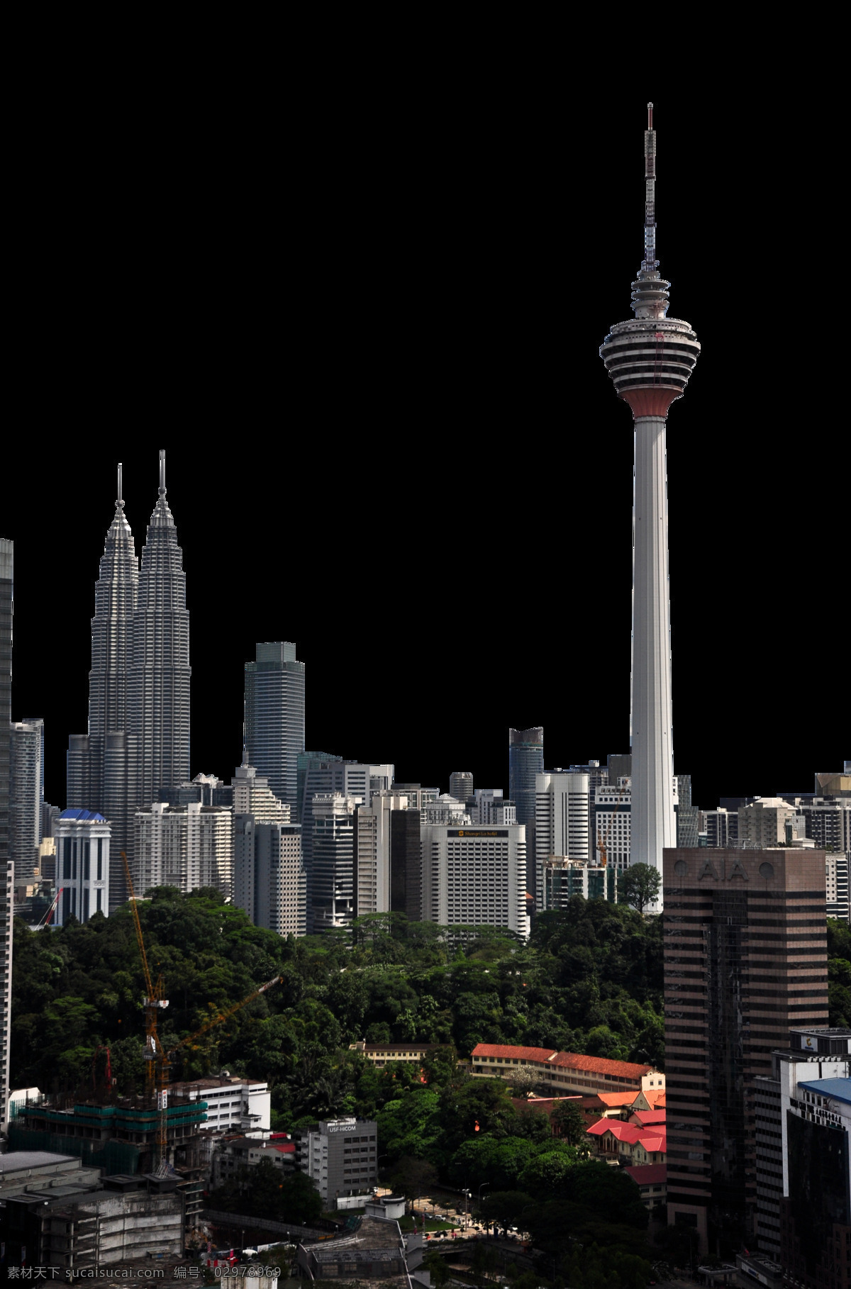吉隆坡 电视塔 抠 图 环境设计 建筑群 建筑设计 抠图 马来西亚 家居装饰素材