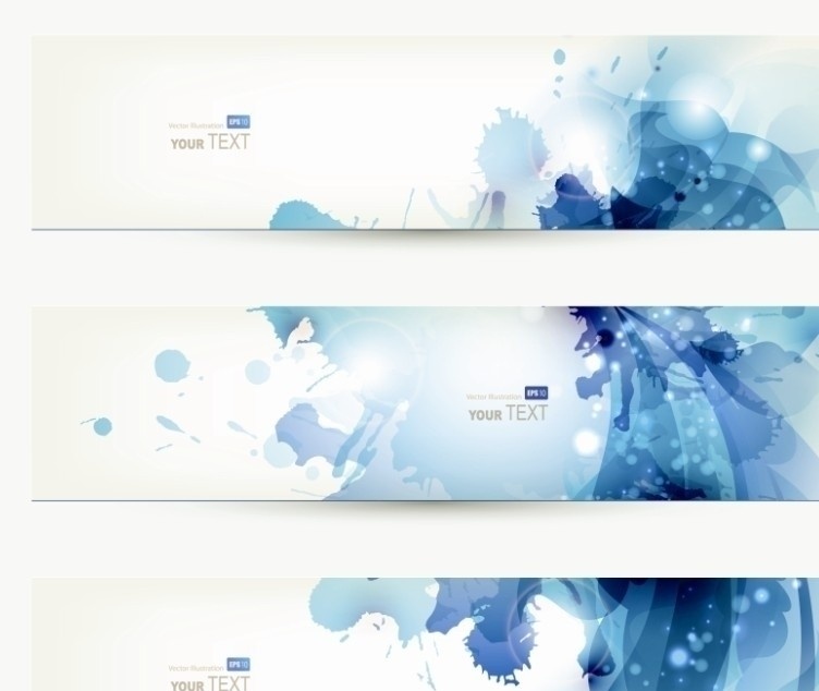 蓝色 墨迹 banner 时尚 条幅 促销 华丽 欧式 横幅 几何 形状 色块 彩色 幻彩 线条 动感 光点 光晕 绚丽 流线 梦幻 幻影 炫彩 背景 矢量素材 底纹背景 底纹边框 动感线条 矢量 矢量底纹背景