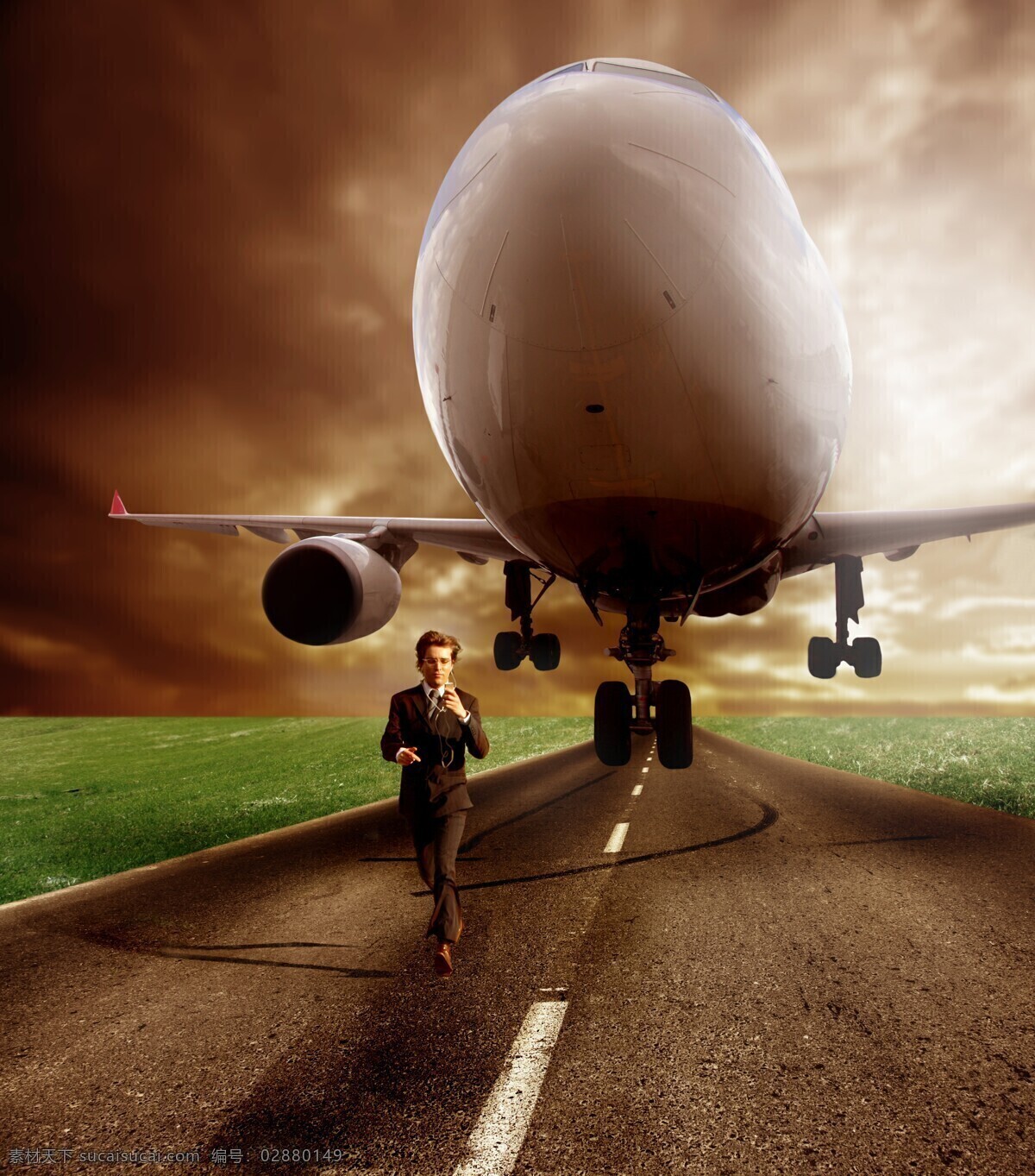 飞机 跑步 男人 旅行 旅游 起飞 客机 职业人物 商务男士 其他类别 生活百科