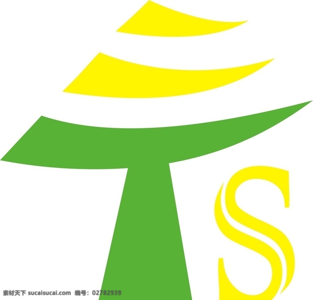 logo 类似 松树 意义 黄色 绿色 可换色