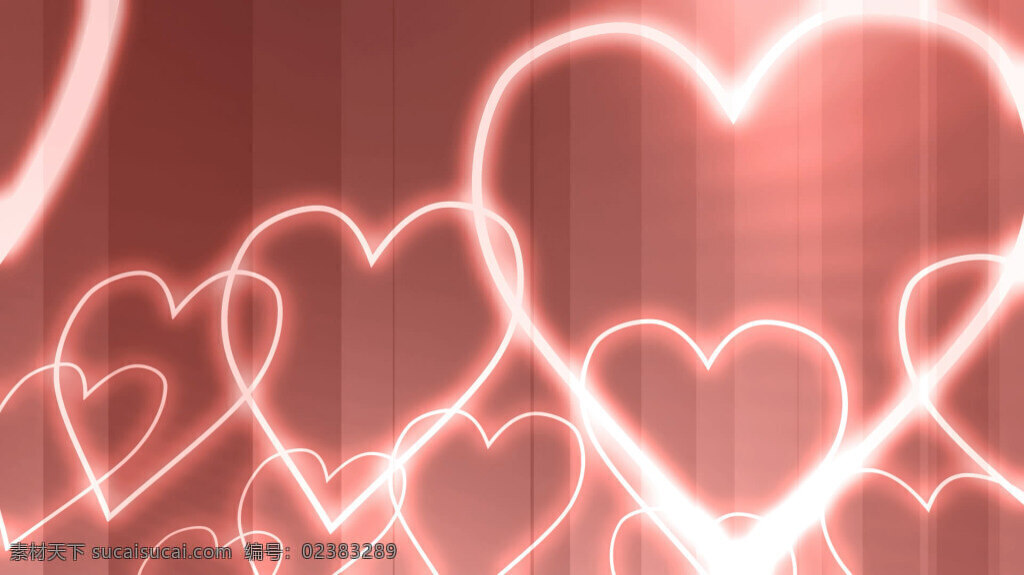 浪漫 粉色 光边 爱心 圈 循环 视频 爱心圈 动态素材 视频素材