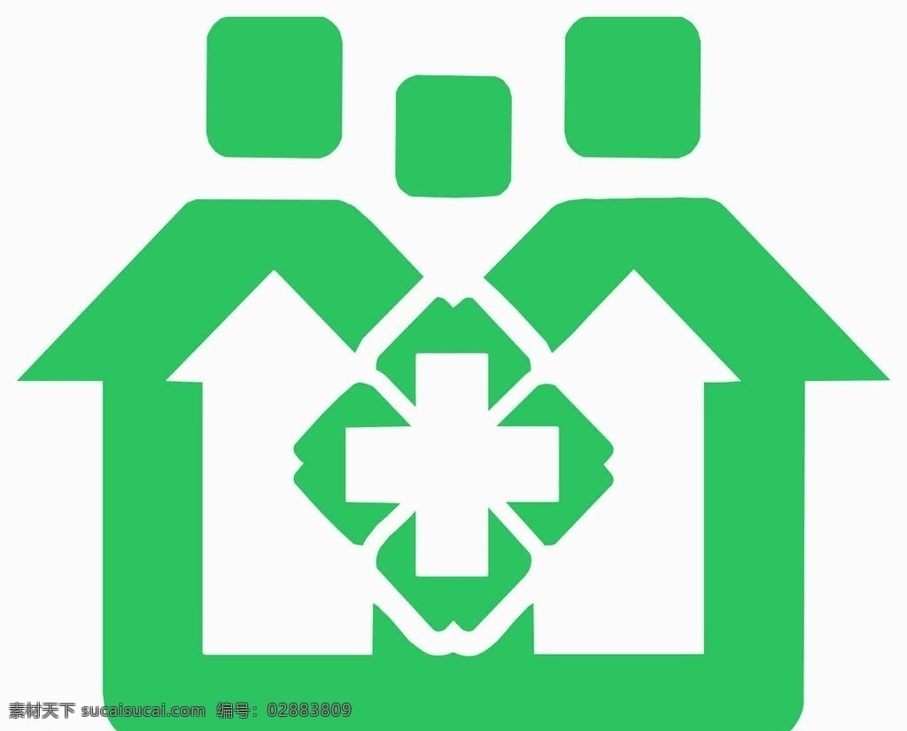 社区 中心 logo 标志 社区中心 社区服务 社区医院 社区医疗 矢量