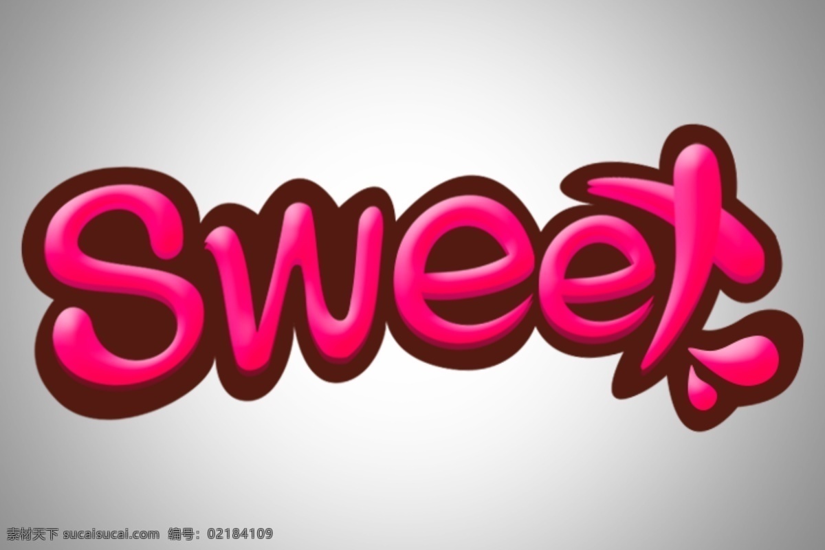 可爱 创意 粉嫩 糖果 字体 圆滑 粉色 sweet 可爱字体 描边字体 艺术字体