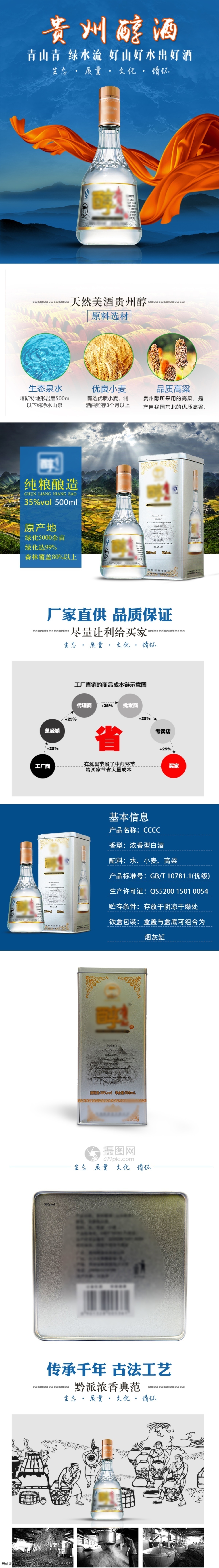 贵州 白酒 淘宝 详情 页 酒 酒类 醇香 纯粮酿造 浓香 白酒详情页 电商详情页 淘宝详情页 天猫详情页 电商 天猫