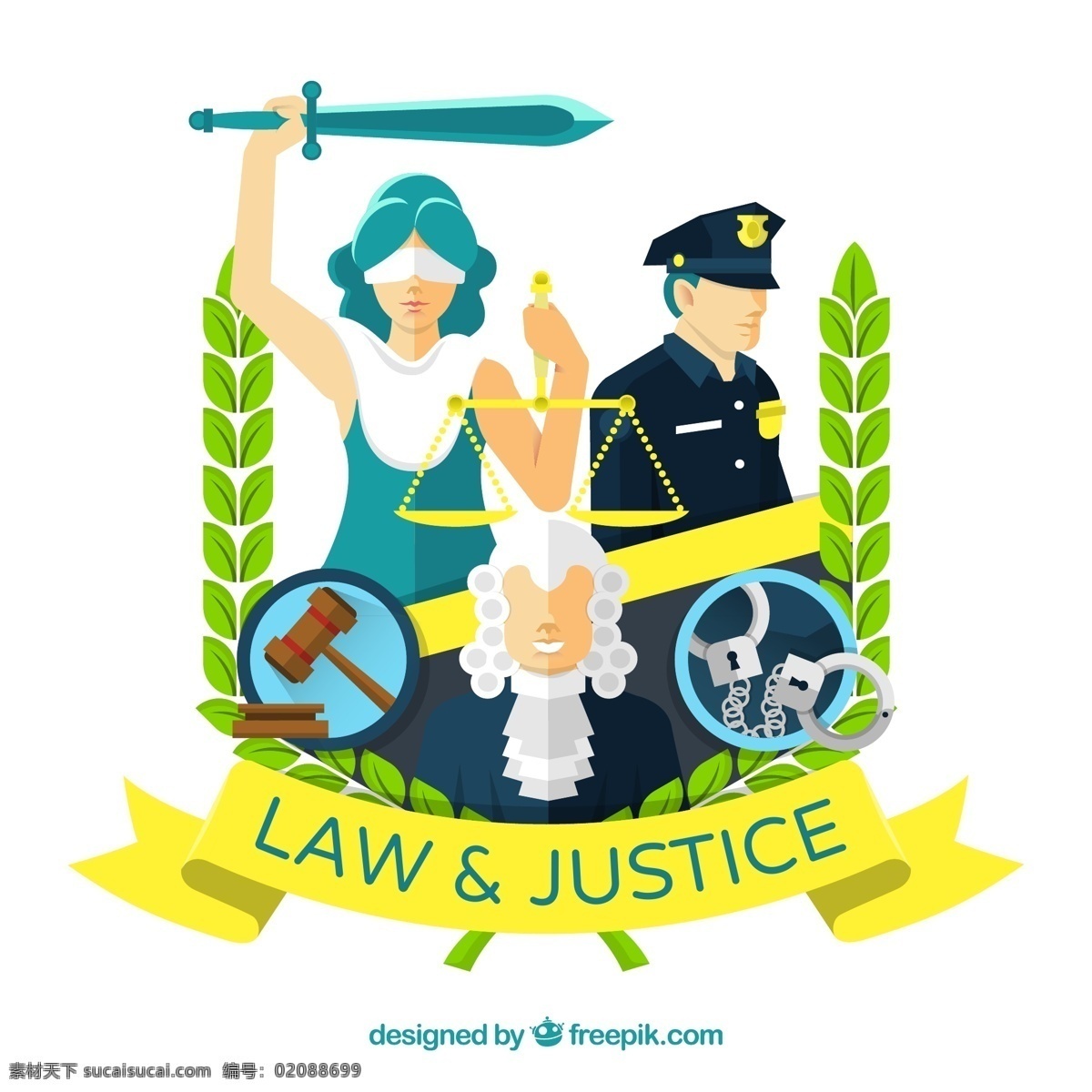 创意 无 表情 法律 人物 无表情 正义女神 警察 法官 公检法 法槌 手铐 公正 正义 天枰 利剑 动漫动画 动漫人物