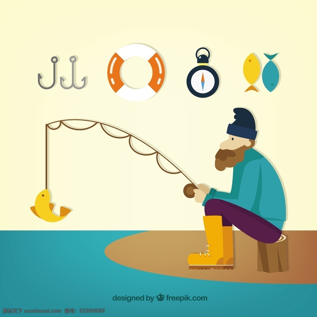 海 鱼 渔 航海 海鲜 海洋 渔夫 钓竿 浮子 海边 海上 竿