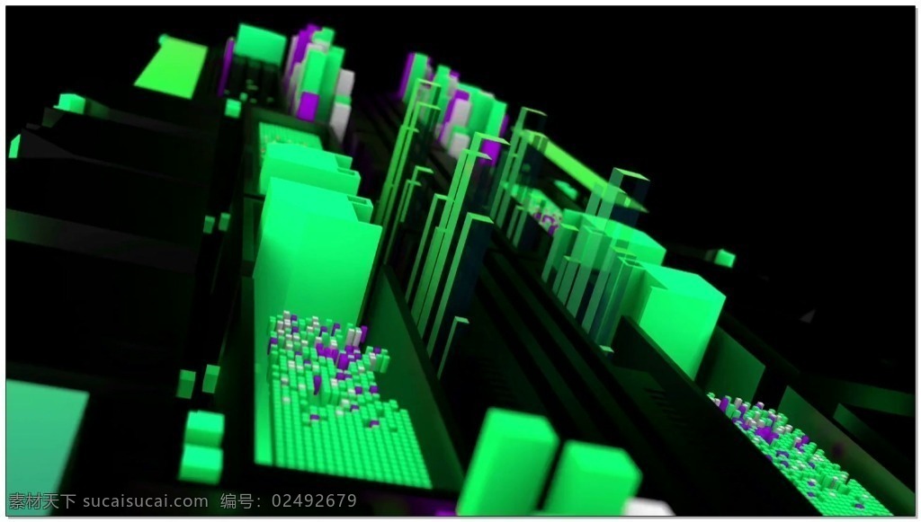 绿色 跑道 动感 酷 炫 背景 酷炫 高清视频素材 入门视频素材 实用视频素材