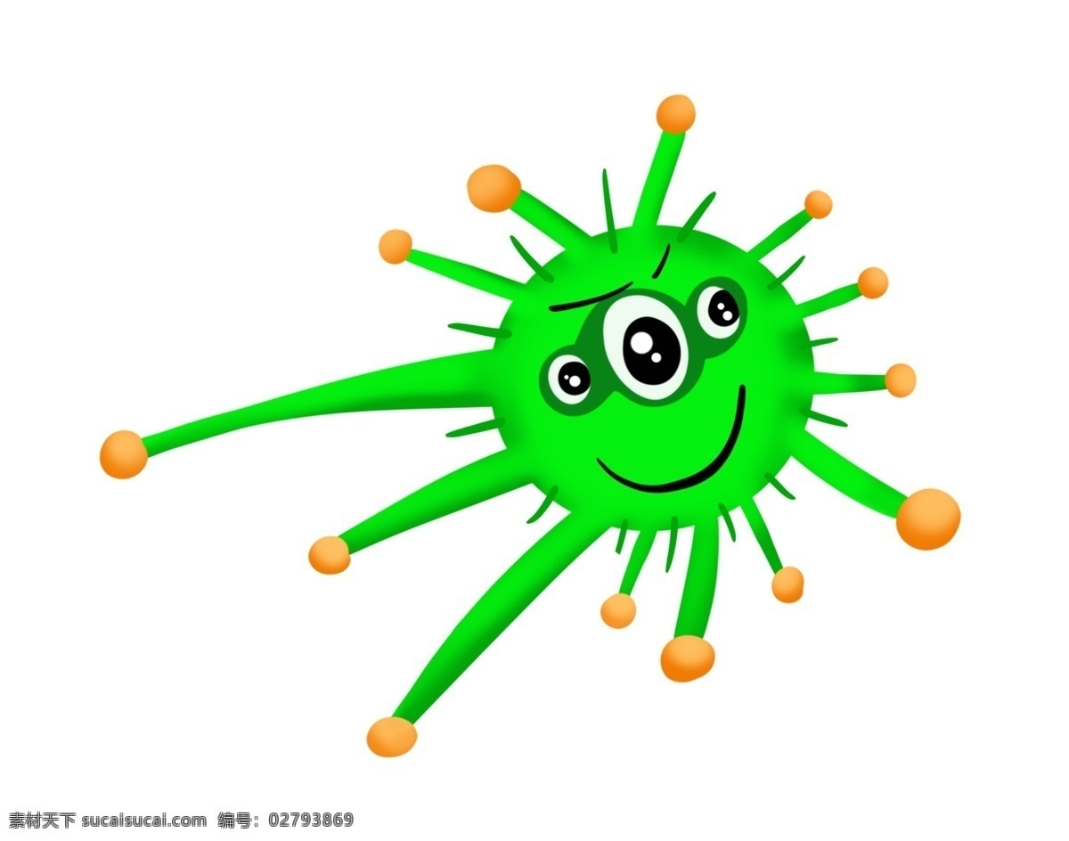 人体 组织 细菌 插画 人体组织细菌 卡通插画 细菌插画 病菌 细胞膜 细胞质 核糖体 绿色的细菌